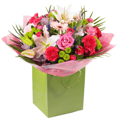 Through the Rainbow - This vibrant collection of special flowers beautifully arranged and hand tied makes the perfect statement. Our Through the Rainbow is a very versatile bouquet and is suitable for any occasion, it is by far our most popular bouquet.