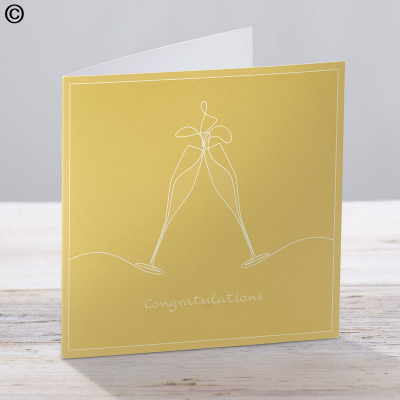 Greetings Card, Congratulations (Gold) - Greetings Card, Congratulations (Gold)