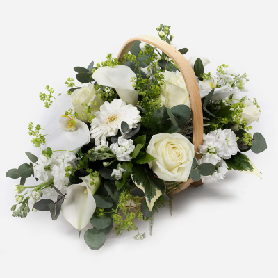 Scented Moonlight 
 - A luxurious basket filled with a selection of the finest blooms, designed in a serene colourway.
