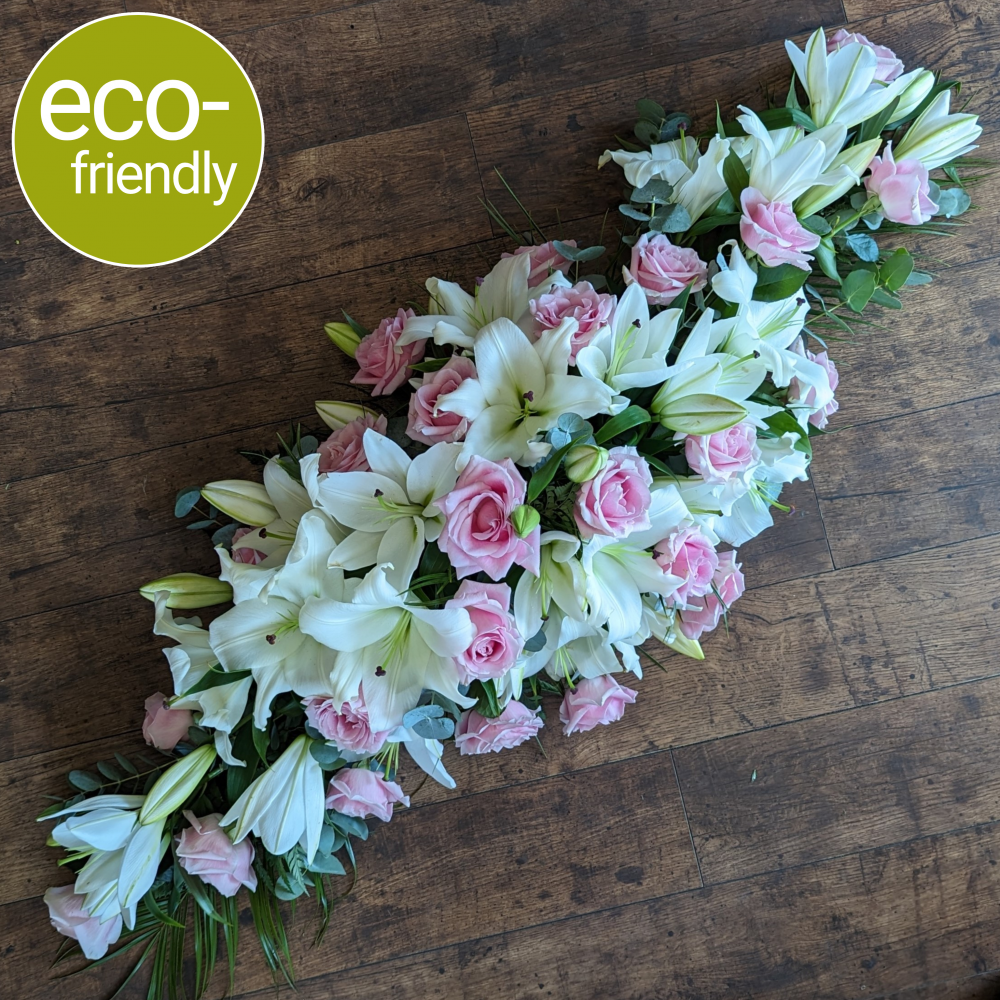 Eco-Double Ended Lily & Rose Coffin Spray