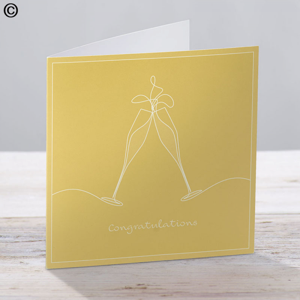 Greetings Card, Congratulations (Gold)