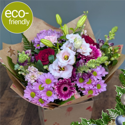 Florist Choice Eco-Festive Gift Box: Perfect Christmas Blooms - Unwrap the magic of Christmas with a Florist Choice Eco-Festive Gift Box. Fresh blooms, eco-friendly packaging, same-day delivery or Click & Collect.