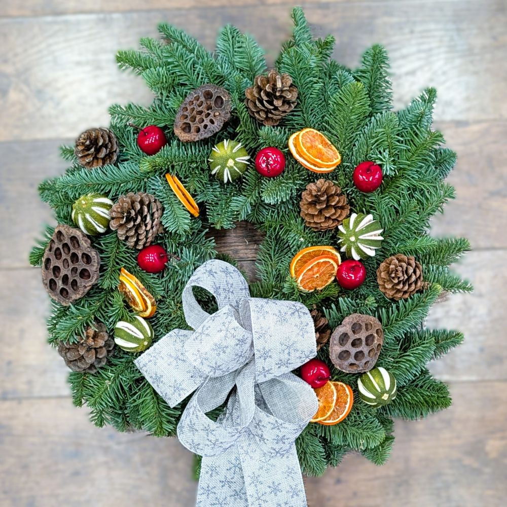 The Festive Frost Door Wreath