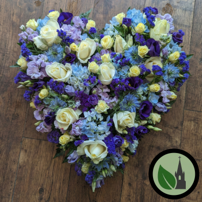 CofE Floral Heart Darlington | Church of England Funeral Flowers - Order a Church of England compliant floral heart in Darlington. Established expertise in sustainable, low-carbon funeral flowers tailored to your local parish.