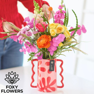 Bright Summer Flowers In A Vase Product Image
